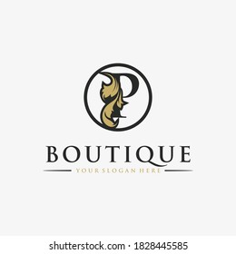 letter P luxury vector logo