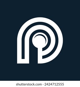 Letter P Magnifying Glass Simple Logo, logo for your brand, company, and etc