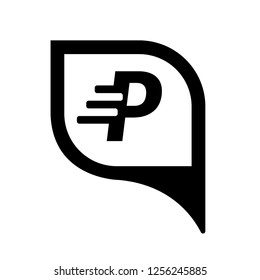 letter P and map pin. logo concept. Designed for your web site design, logo, app, UI