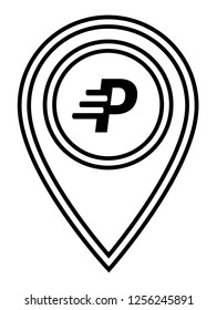 letter P and map pin. logo concept. Designed for your web site design, logo, app, UI