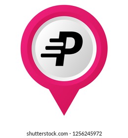 letter P and map pin. logo concept. Designed for your web site design, logo, app, UI