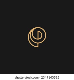 Letter P mark logo icon design template element