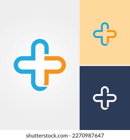 Letter P Medic Logo Design Vector
