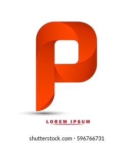  Letter p. Modern concept. elegant and simple typographic
