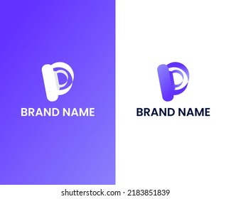 letter p modern logo design template