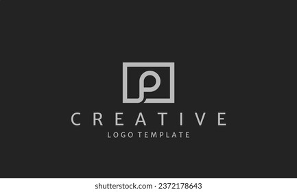 Letter P modern logo design template elements