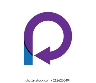 Letter p Modern Lowercase Round Logo Design. Creative and Modern Luxury Vector Icon.