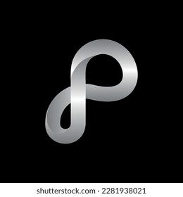 Letter p modern unique creative logo