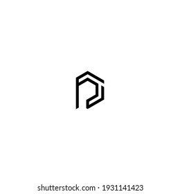 Letter P monogram logo design vector