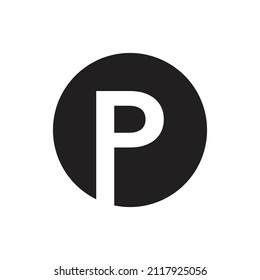 Letter P Monogram Logo Design, Creative Modern Icon P, Black and White