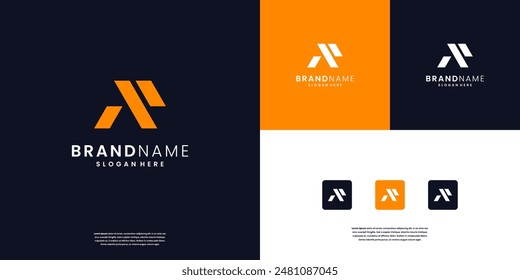 Letter A P monogram logo design template.