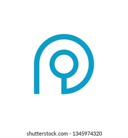 letter p monoline