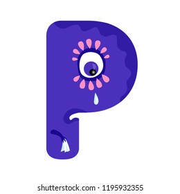 Letter P Monster