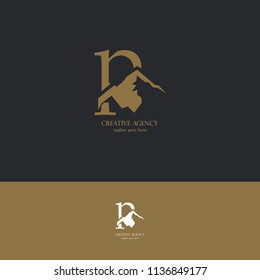 letter P mount logo