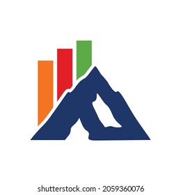 Letter P Mountain Logo Design For Company Business