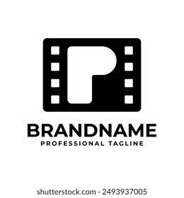 Letter P Movie Logo, Perfect for Film Production Studios