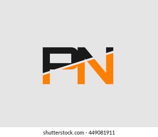 Letter P and N logo vector
