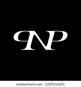 letter p n p symbol logo vector