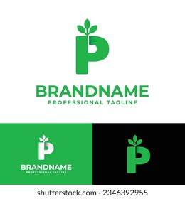 Letter P Nature Logo, suitable for any business related to Nature with P initial.