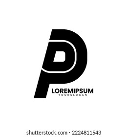 letter p and o logo design template