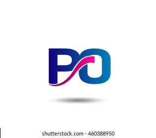 Letter P and O monogram logo
