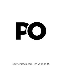 Letter P and O, PO logo design template. Minimal monogram initial based logotype.