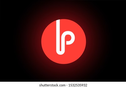 letter P orange white logo circle alphabet for company logo icon design. Suitable for a corporate or business design