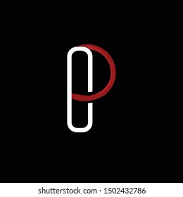 Letter P Outline Creative Minimalist Logo