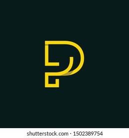 Letter P Outline Creative Modern Logo
