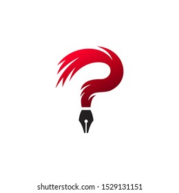 letter P for paint and pen logo design