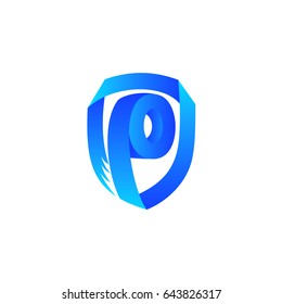 Letter P In Paper Roll