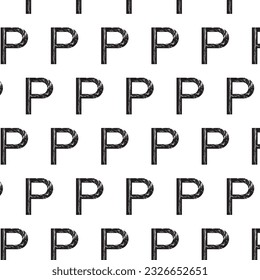Letter P Pattern, Typography Background, Alphabet Wallpaper