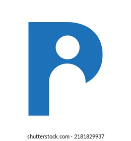 Letter P People Logo Design Vector Template Concept for Insurance, Secure, Health, Safety and Protection