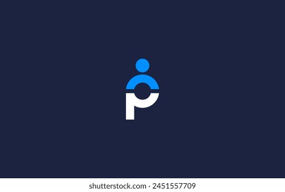 letter p with people logo icon design vector design template inspiration