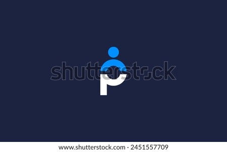 letter p with people logo icon design vector design template inspiration