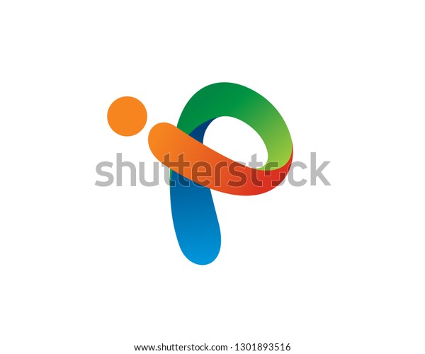 Letter P People Logo Template Icon Stock Vector (Royalty Free ...