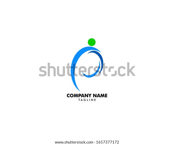 Letter P People Logo Template Stock Vector (Royalty Free) 1657377172