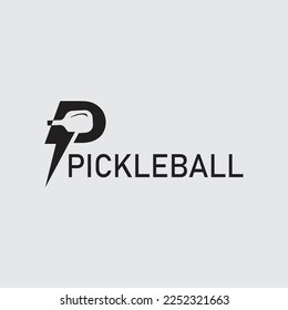 Letter P Pickleball logo design