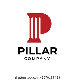 letra p pilar design do logotipo