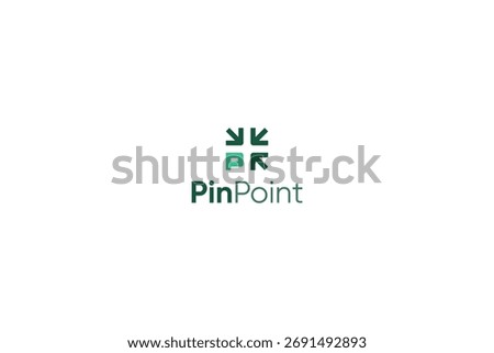 Letter P pinpoint modern technological logo