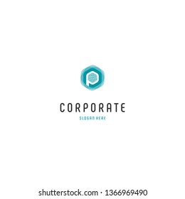 Letter P Pixel Creative Business Media Tech Logo Design