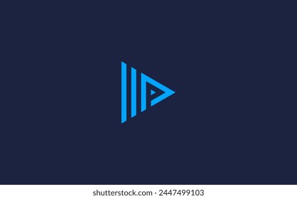 letter p with play logo icon design vector design template inspiration