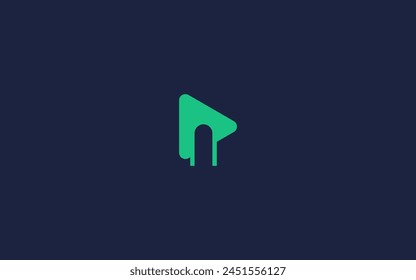 letter p with play logo icon design vector design template inspiration