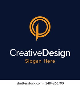 Letter P Point Creative Modern Logo