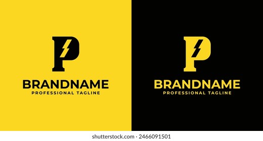 Letter P Power or DS Logo, for any business related to Energy or electricity with P, PS, or SP initials
