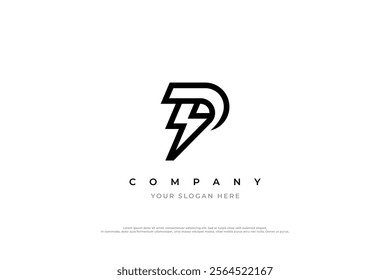 Letter P Power Logo Design