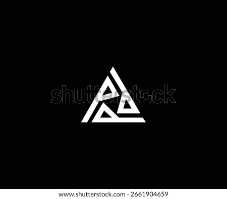 letter p ppp triangle modern clean logo