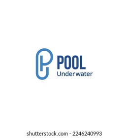 Concepto de diseño del logotipo de la carta P PU UP.
Ilustración de icono de vectorial de marca de letra inicial