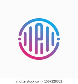 letter P with pulse concept. sound waves sign, bass, DJ. Suitable for Creative Industry, Multimedia, entertainment, technology, digital, Industry Music, Studio, Shop, and any related business - vector