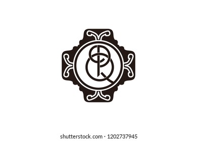 letter P Q boutique logo Designs Inspiration Isolated on White Background